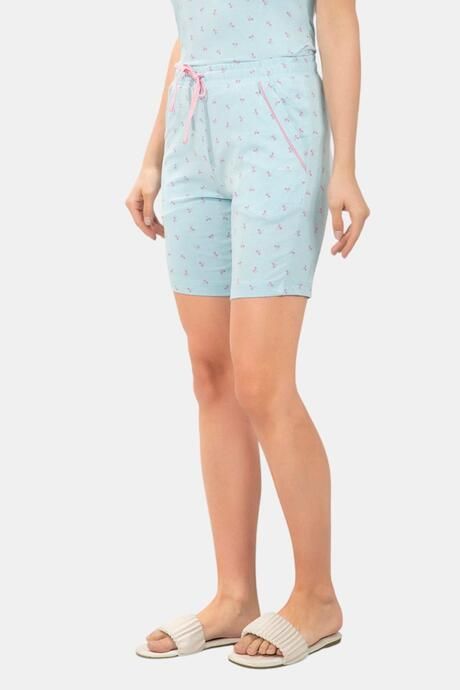 Amante Sleep Shorts - Blue Bow Print — image 2